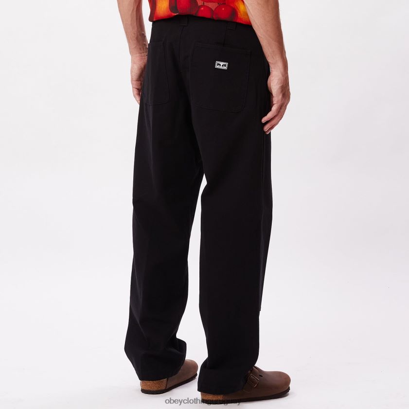 OBEY negro hombres pantalón tornero 28XT8J948