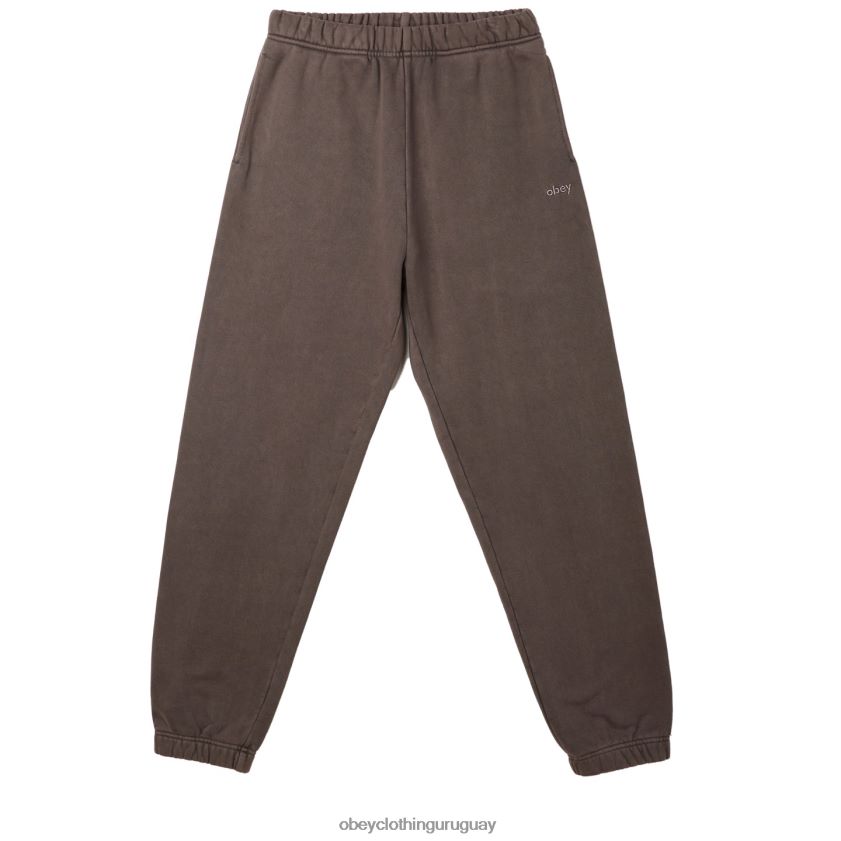 OBEY pigmento marrón java hombres pantalones deportivos con pigmentos en minúsculas 28XT8J931