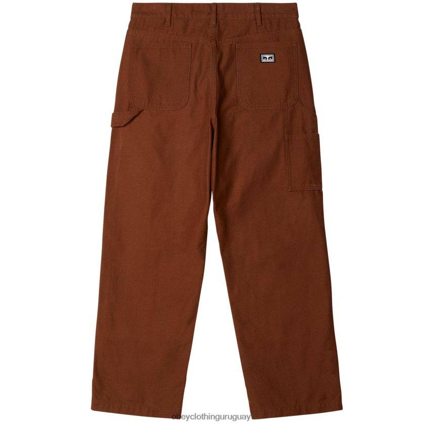 OBEY sepia hombres pantalones hasta la rodilla dobles de sarga big timer 28XT8J923