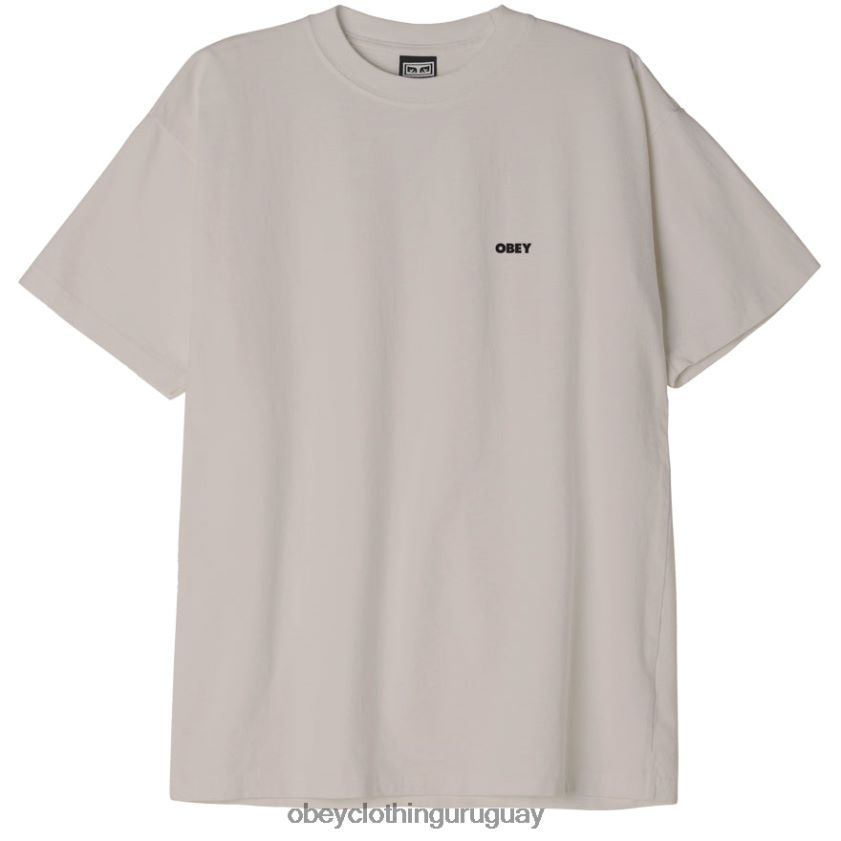 OBEY Gris plateado hombres camiseta gruesa con icono en negrita 28XT8J854