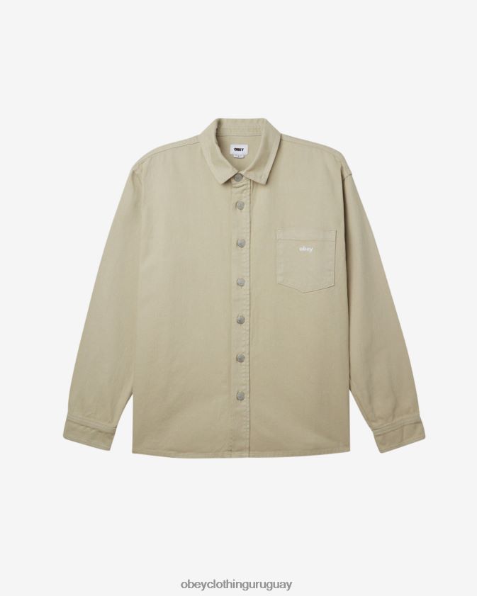 OBEY arcilla hombres camisa magnolia 28XT8J131
