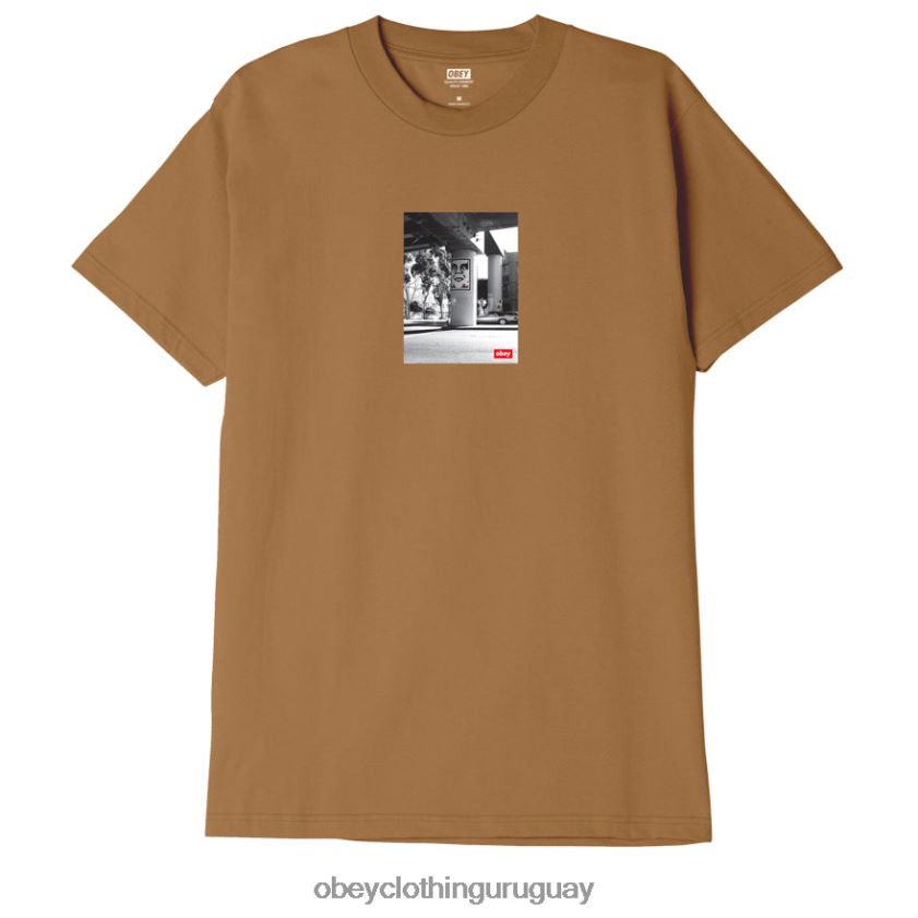 OBEY azúcar morena hombres camiseta clasica de renovacion urbana 28XT8J908
