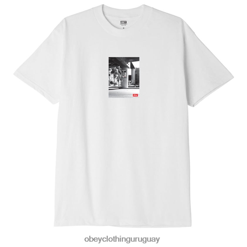 OBEY blanco hombres camiseta clasica de renovacion urbana 28XT8J909