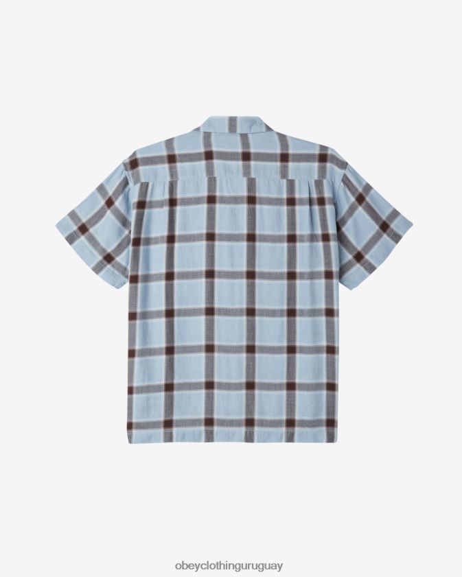 OBEY bueno gris multi hombres camisa ambiental 28XT8J134