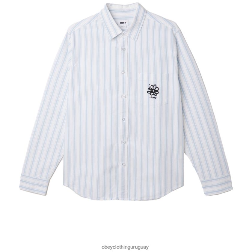 OBEY bueno gris multi hombres camisa de lucas 28XT8J777