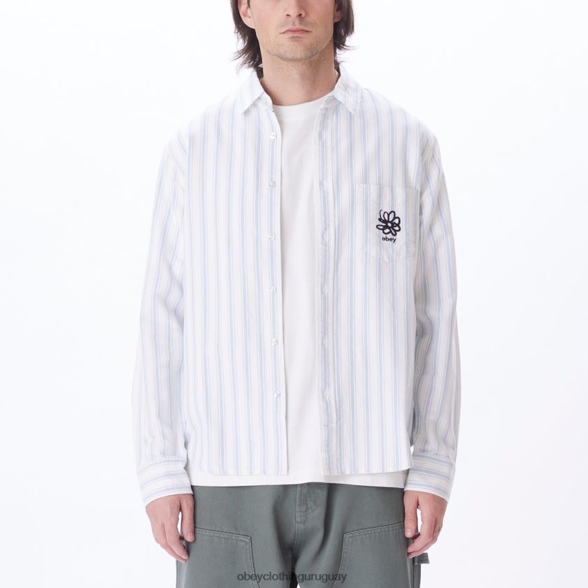 OBEY bueno gris multi hombres camisa de lucas 28XT8J777