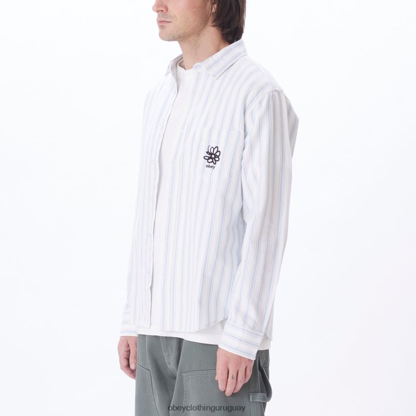 OBEY bueno gris multi hombres camisa de lucas 28XT8J777