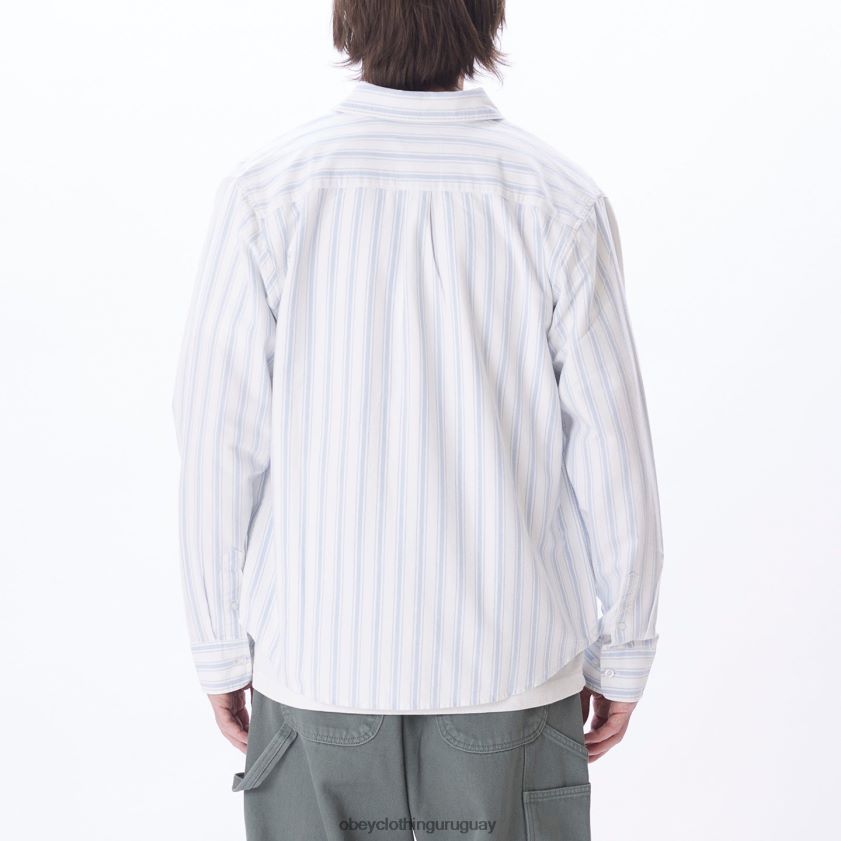 OBEY bueno gris multi hombres camisa de lucas 28XT8J777