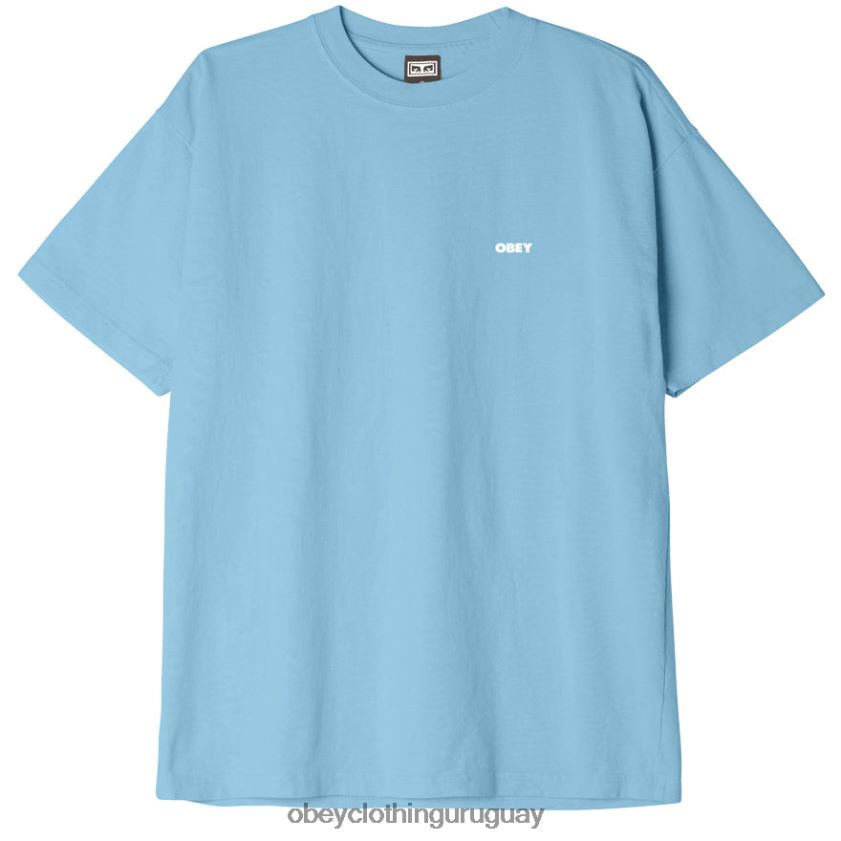 OBEY cielo azul hombres camiseta gruesa con icono en negrita 28XT8J858
