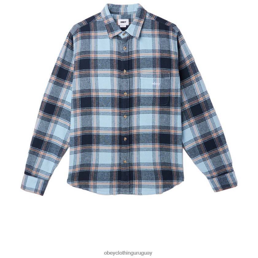 OBEY cielo despejado multi hombres camisa alex 28XT8J780