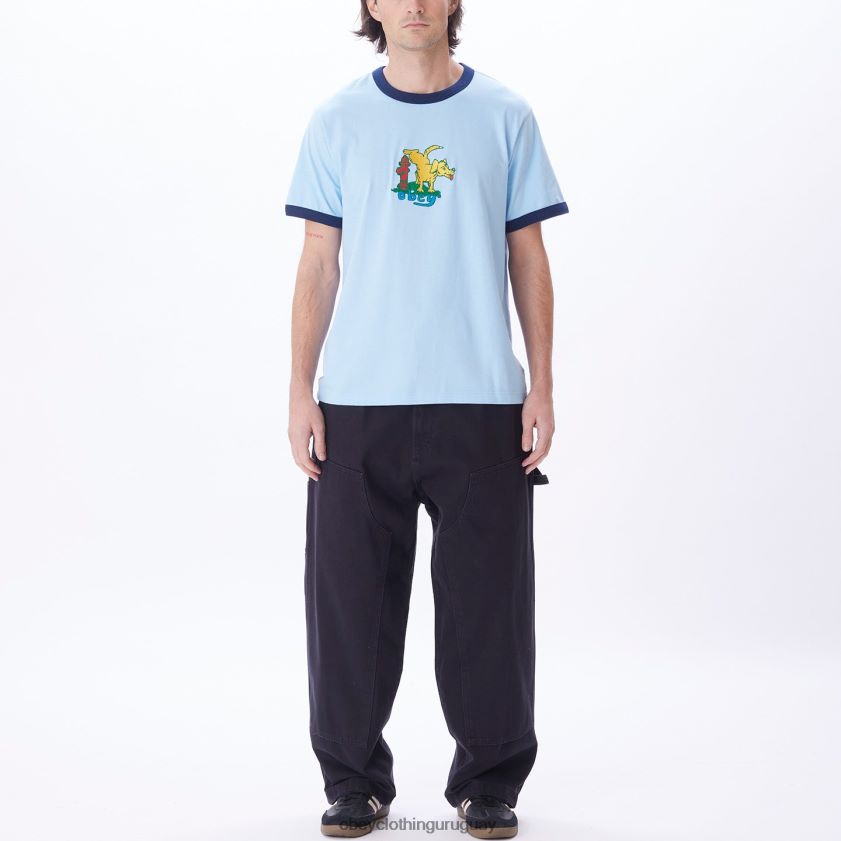 OBEY cielo despejado multi hombres camiseta ringer de sabueso 28XT8J797