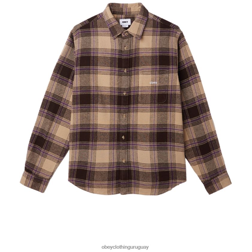 OBEY crema irlandesa multi hombres camisa alex 28XT8J779
