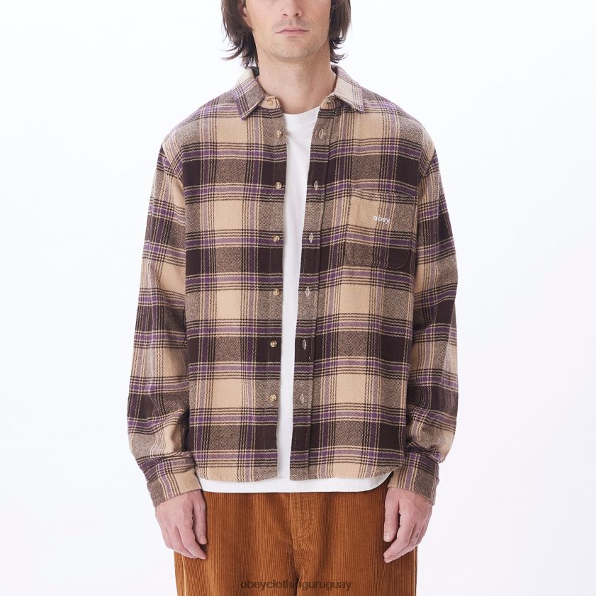 OBEY crema irlandesa multi hombres camisa alex 28XT8J779