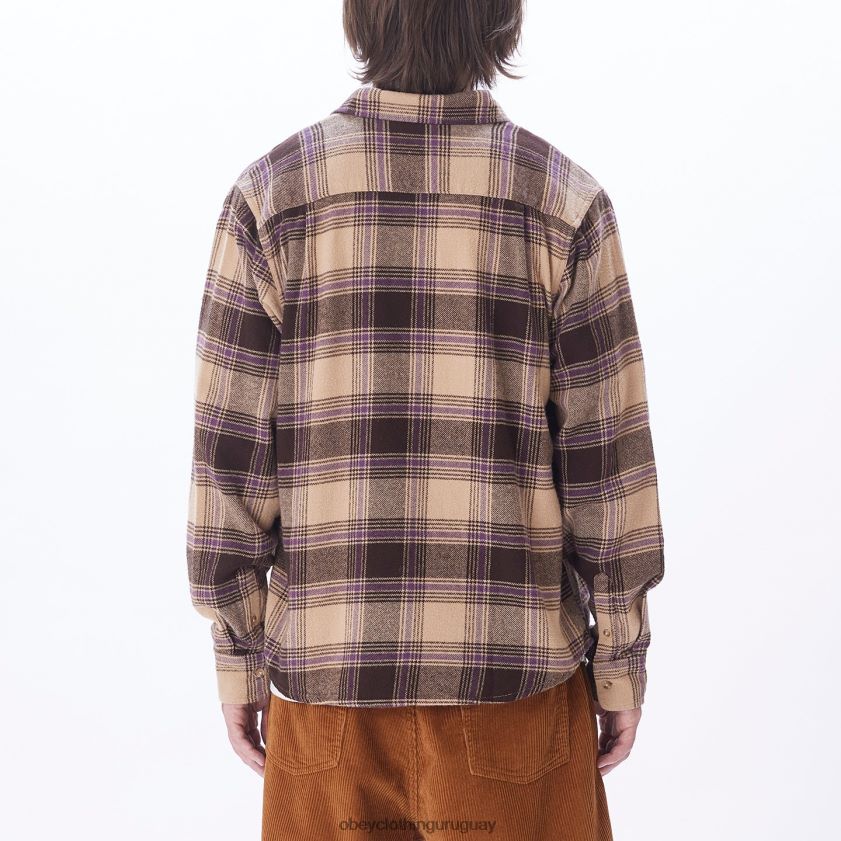 OBEY crema irlandesa multi hombres camisa alex 28XT8J779
