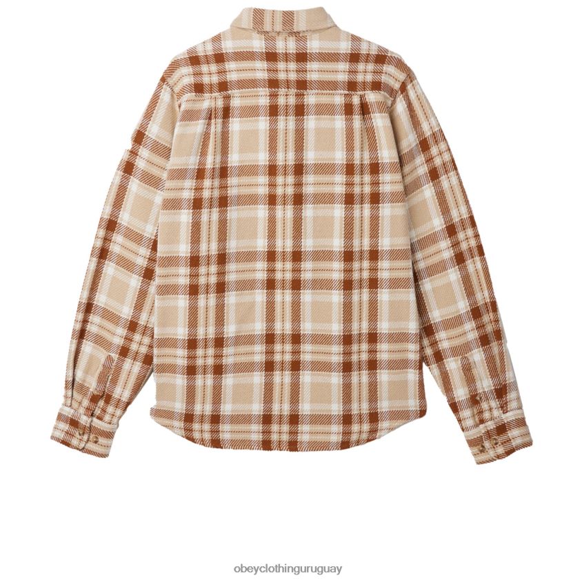 OBEY crema irlandesa multi hombres camisa fred 28XT8J757