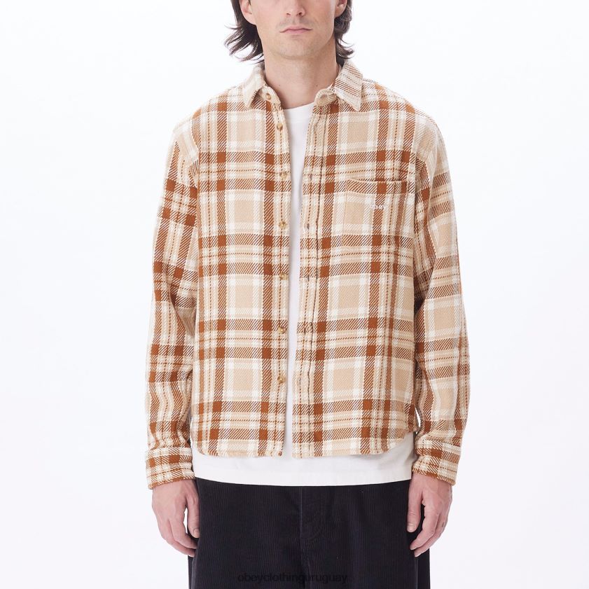 OBEY crema irlandesa multi hombres camisa fred 28XT8J757