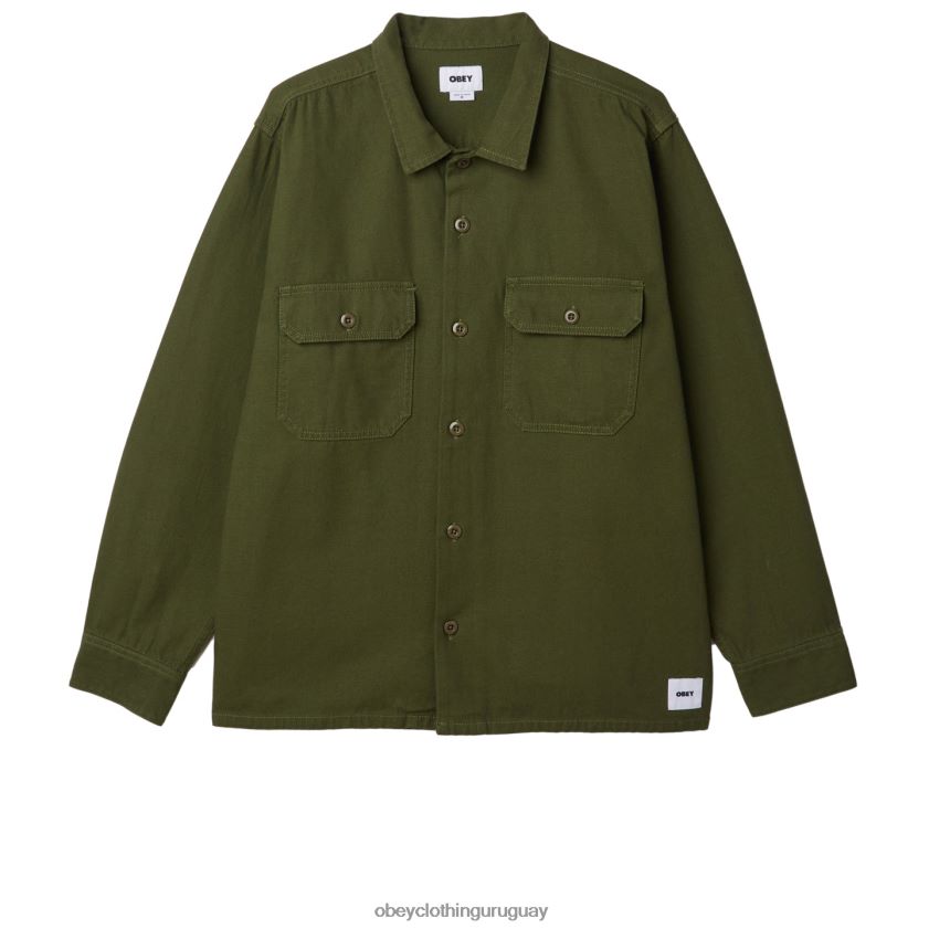 OBEY ejército hombres menos camisa 28XT8J769