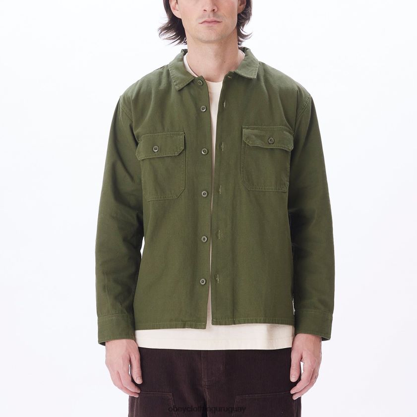 OBEY ejército hombres menos camisa 28XT8J769