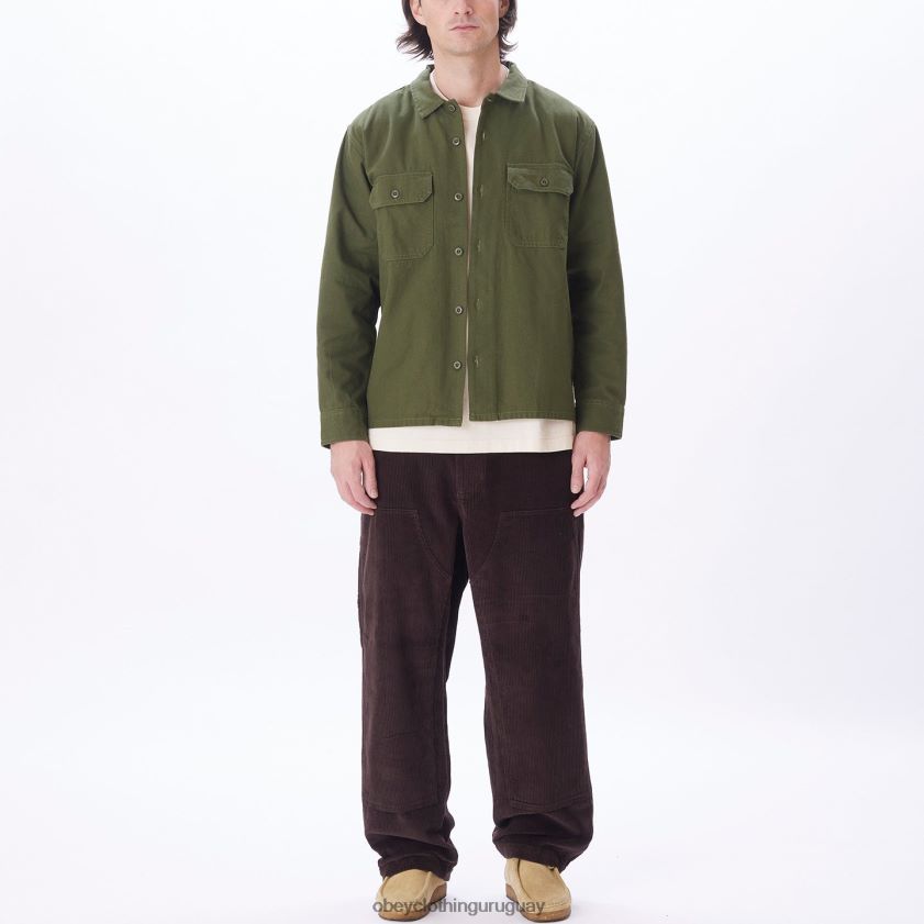 OBEY ejército hombres menos camisa 28XT8J769