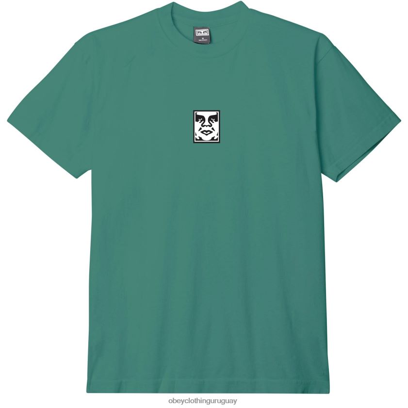 OBEY hoja de palma hombres camiseta con icono de peso pesado 28XT8J850
