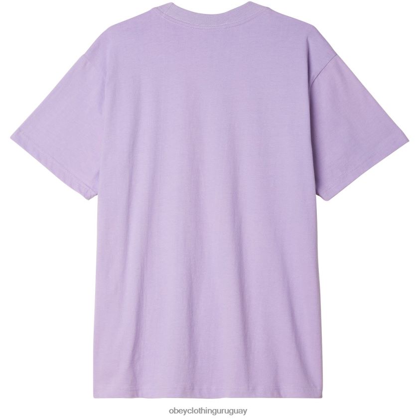 OBEY lavanda digital hombres camiseta con bolsillo de puntos 28XT8J801