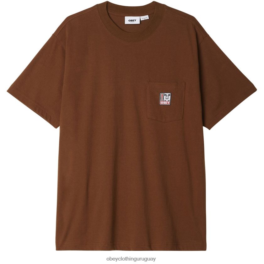 OBEY limo hombres camiseta con bolsillo de puntos 28XT8J800