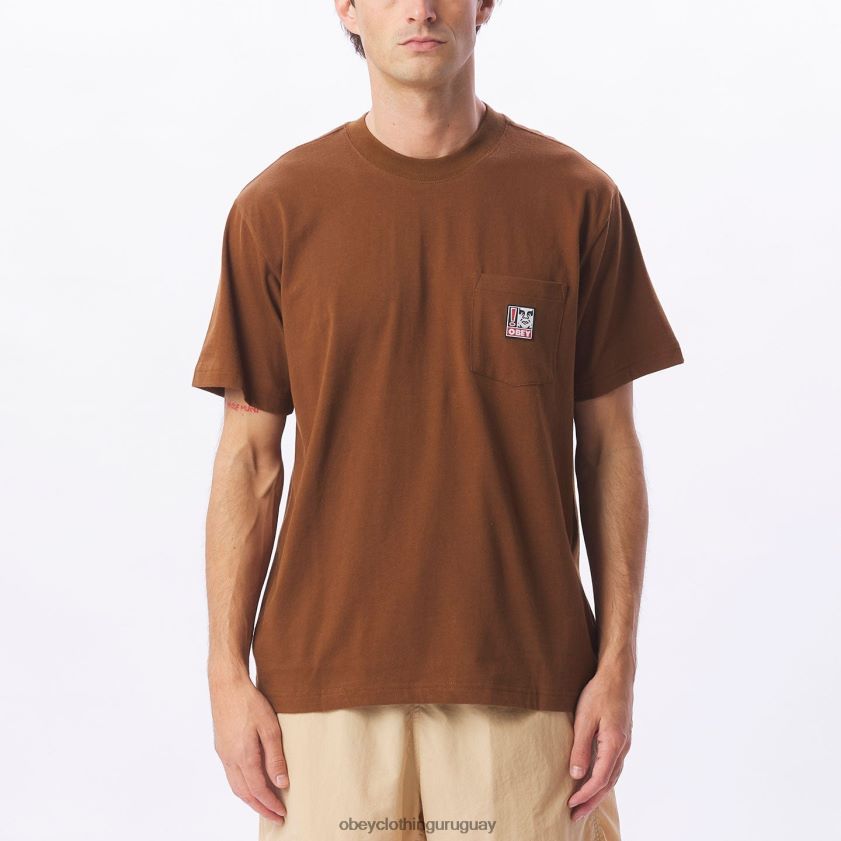 OBEY limo hombres camiseta con bolsillo de puntos 28XT8J800