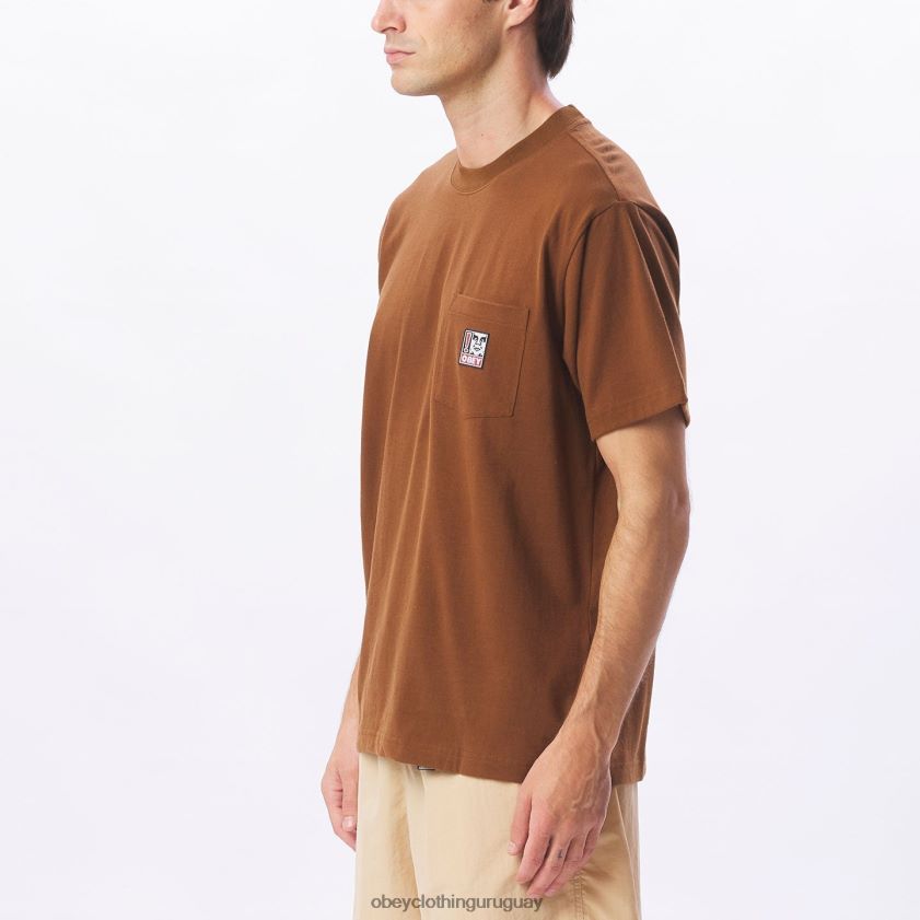 OBEY limo hombres camiseta con bolsillo de puntos 28XT8J800
