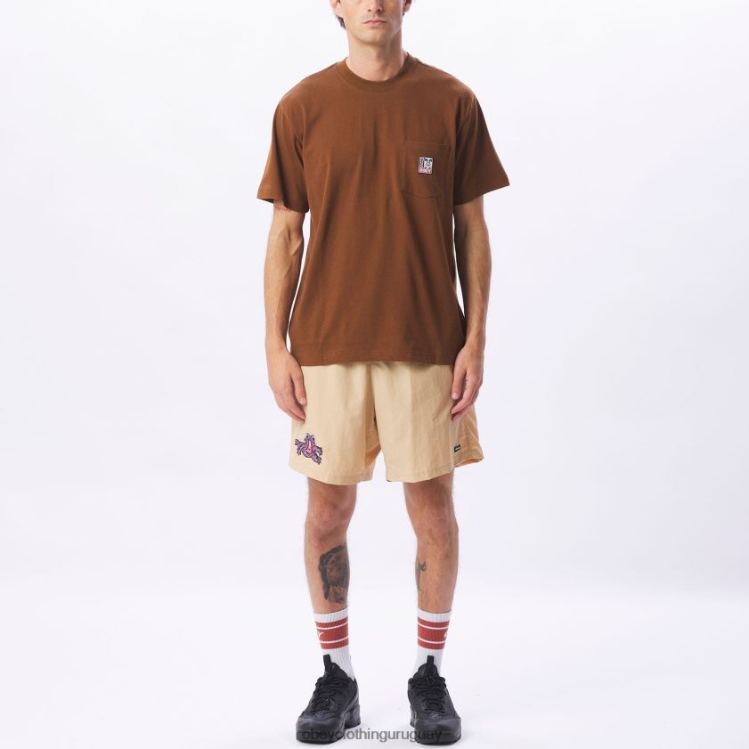 OBEY limo hombres camiseta con bolsillo de puntos 28XT8J800