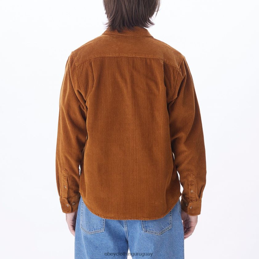 OBEY madera de catechu hombres camisa de millas 28XT8J759