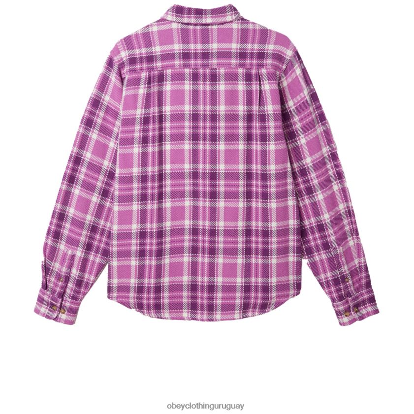 OBEY mora morada multi hombres camisa fred 28XT8J758