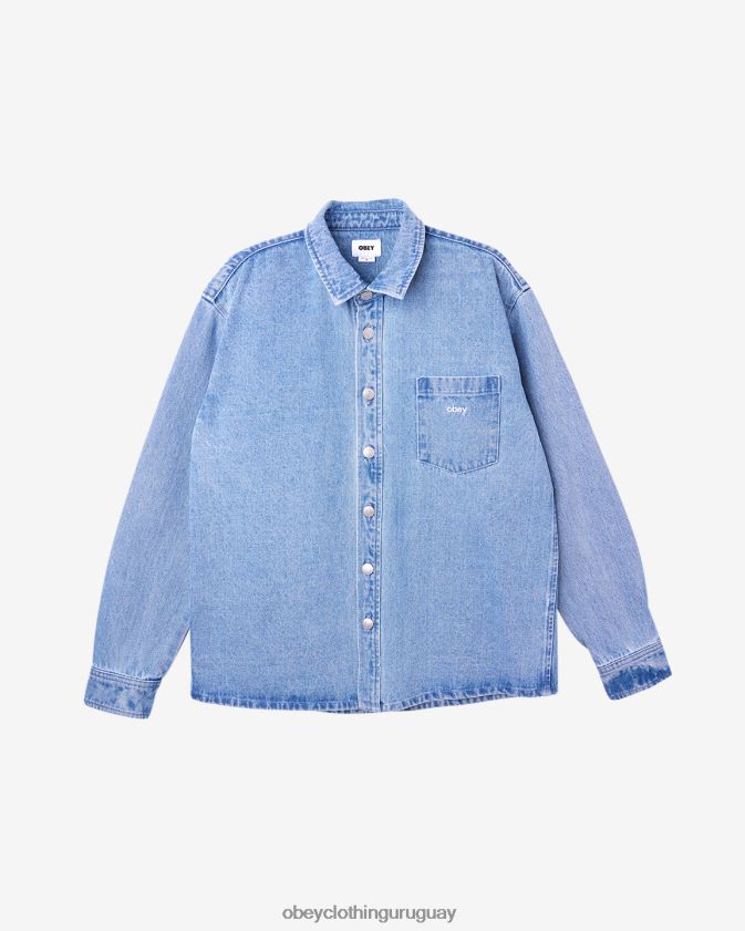OBEY índigo claro hombres camisa magnolia 28XT8J132