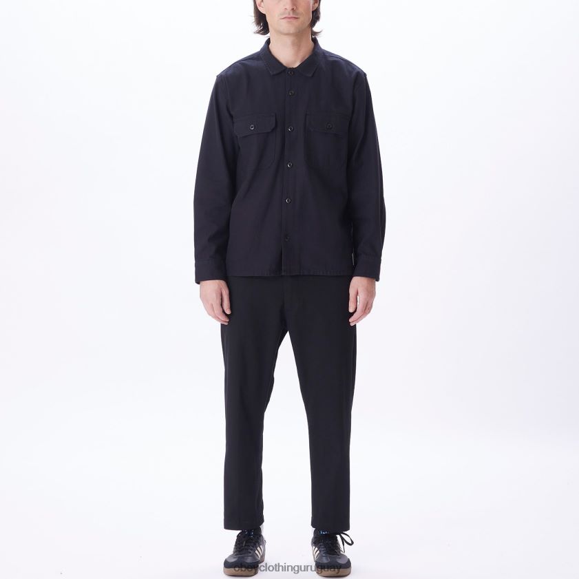 OBEY negro hombres menos camisa 28XT8J770
