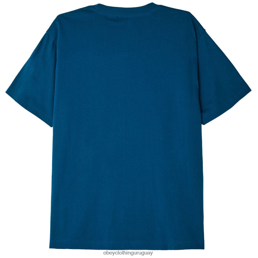 OBEY océano profundo hombres camiseta con bolsillo de puntos 28XT8J803