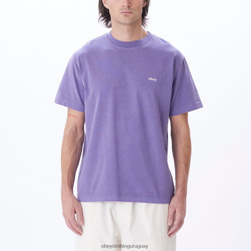 OBEY pigmento flor de la pasión hombres camiseta con pigmentos en minúsculas 28XT8J809