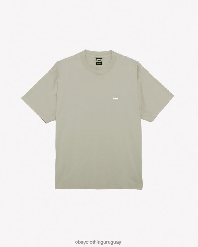 OBEY Gris plateado hombres camiseta pesada negrita iii 28XT8J286