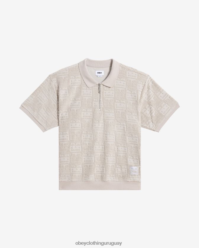 OBEY Gris plateado hombres polo carter terry 28XT8J114