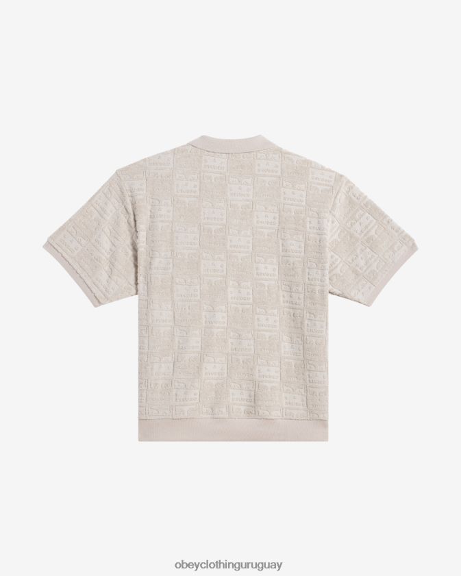 OBEY Gris plateado hombres polo carter terry 28XT8J114