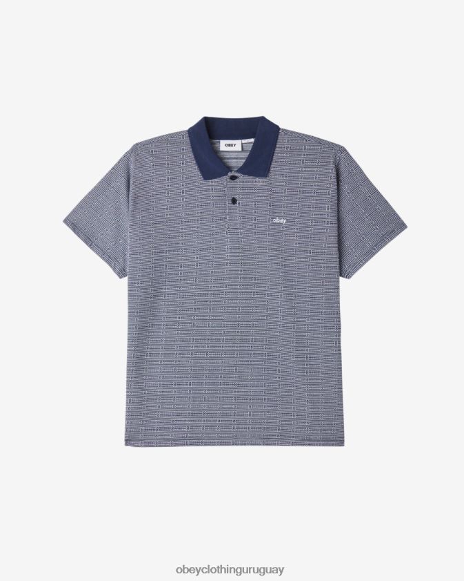 OBEY academia azul marino multi hombres bigwig materia polo 28XT8J121