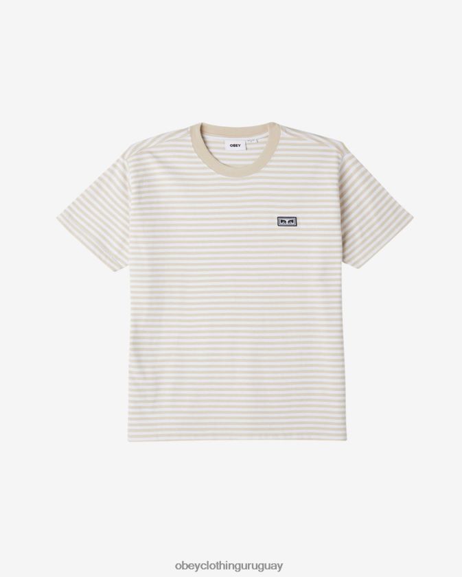 OBEY arcilla multi hombres camiseta con rayas de ojos de est. works 28XT8J99