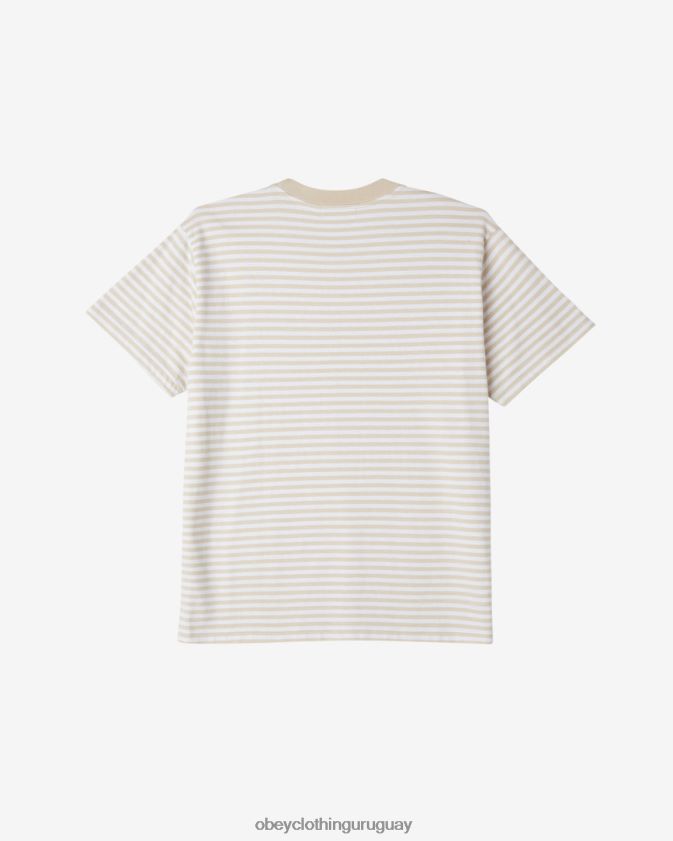 OBEY arcilla multi hombres camiseta con rayas de ojos de est. works 28XT8J99