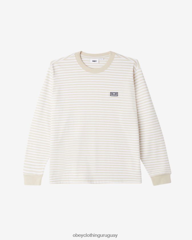 OBEY arcilla multi hombres est. trabaja ojos ls camiseta a rayas 28XT8J93