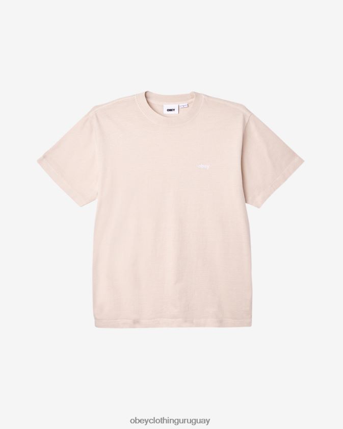 OBEY arcilla pigmentada hombres camiseta con pigmentos en minúsculas 28XT8J102