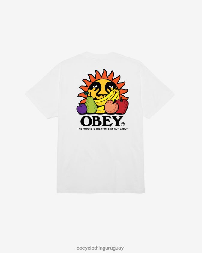 OBEY blanco hombres El futuro son los frutos de nuestra camiseta clásica laboral. 28XT8J293