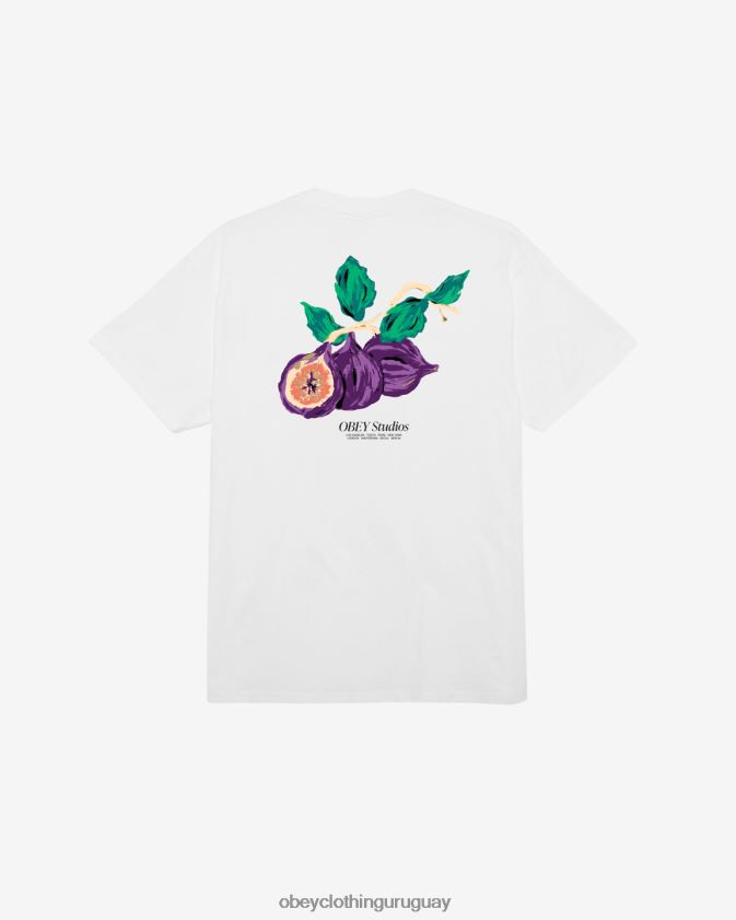 OBEY blanco hombres camiseta clásica de estudios 28XT8J318