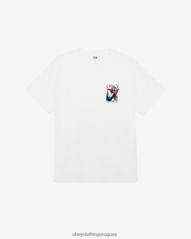 OBEY blanco hombres camiseta clásica tiempo futuro 28XT8J341