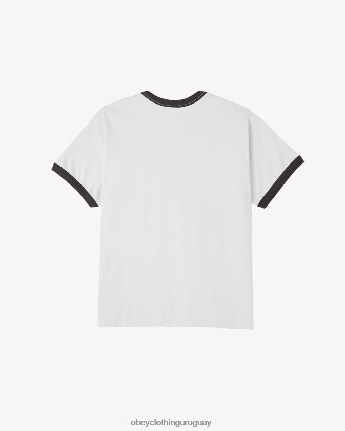 OBEY blanco multicolor hombres playeras ringer de bigwig sound 28XT8J111