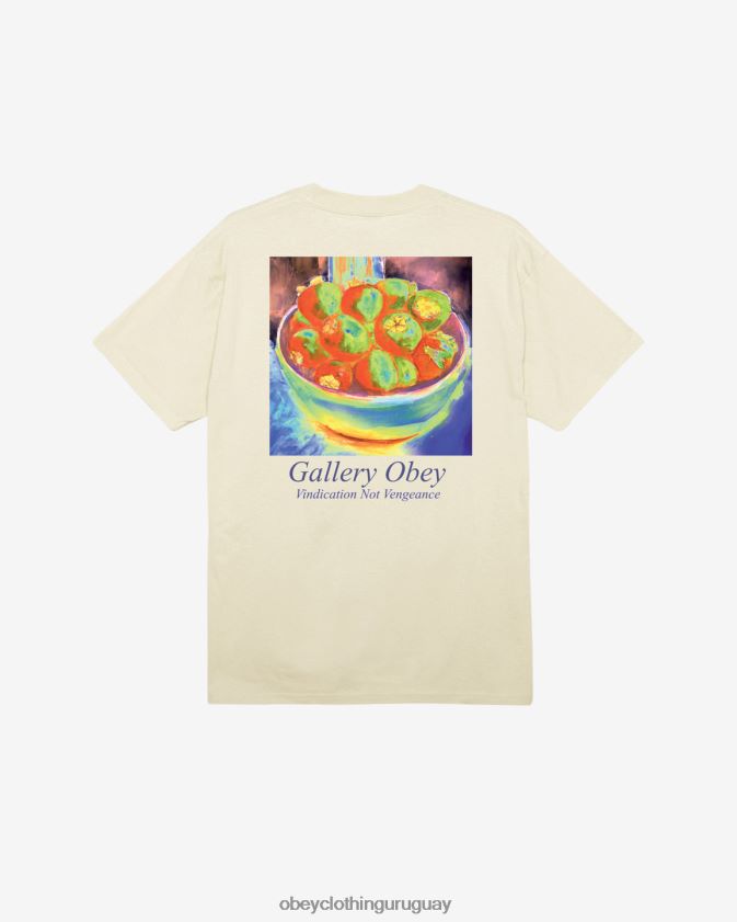 OBEY crema hombres camiseta clásica galería 28XT8J310