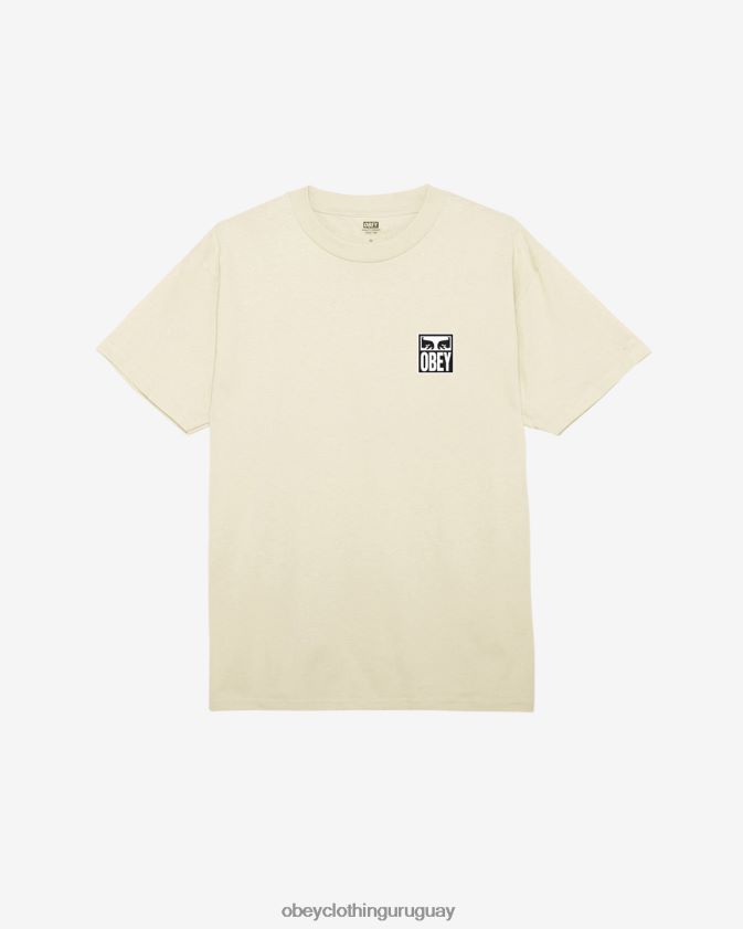 OBEY crema hombres camiseta clásica ojos icono ii 28XT8J348