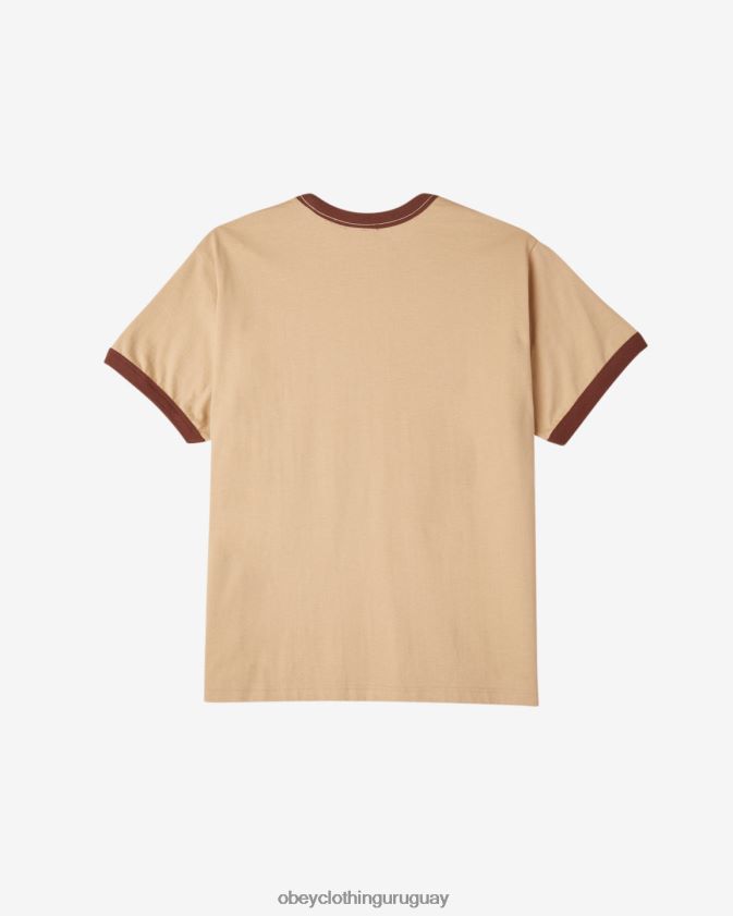 OBEY crema irlandesa multi hombres playeras ringer de bigwig sound 28XT8J110
